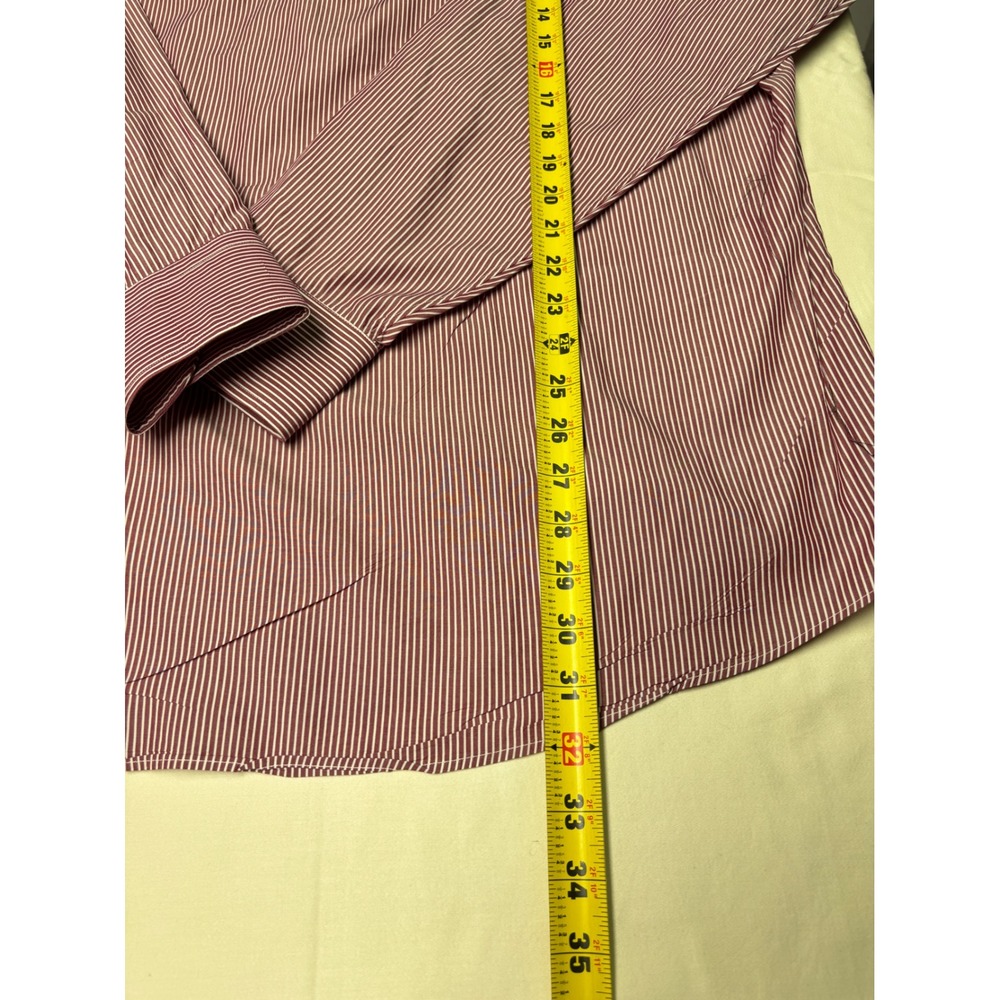 Facconable Red Stripe Button Down Shirt Men's Xl … - image 6